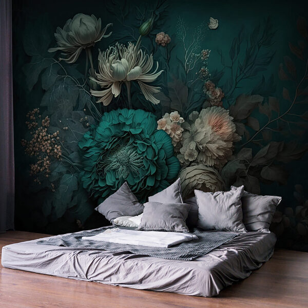 Elegant floral composition with deep hues. Elegant floral composition with deep hues.