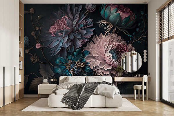 Elegant flowers on a dark background. Elegant flowers on a dark background.