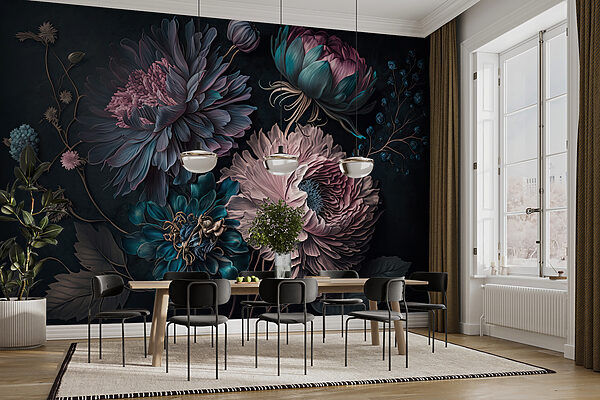 Elegant flowers on a dark background. Elegant flowers on a dark background.