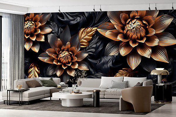 Bronze blooms in midnight shadows. Bronze blooms in midnight shadows.