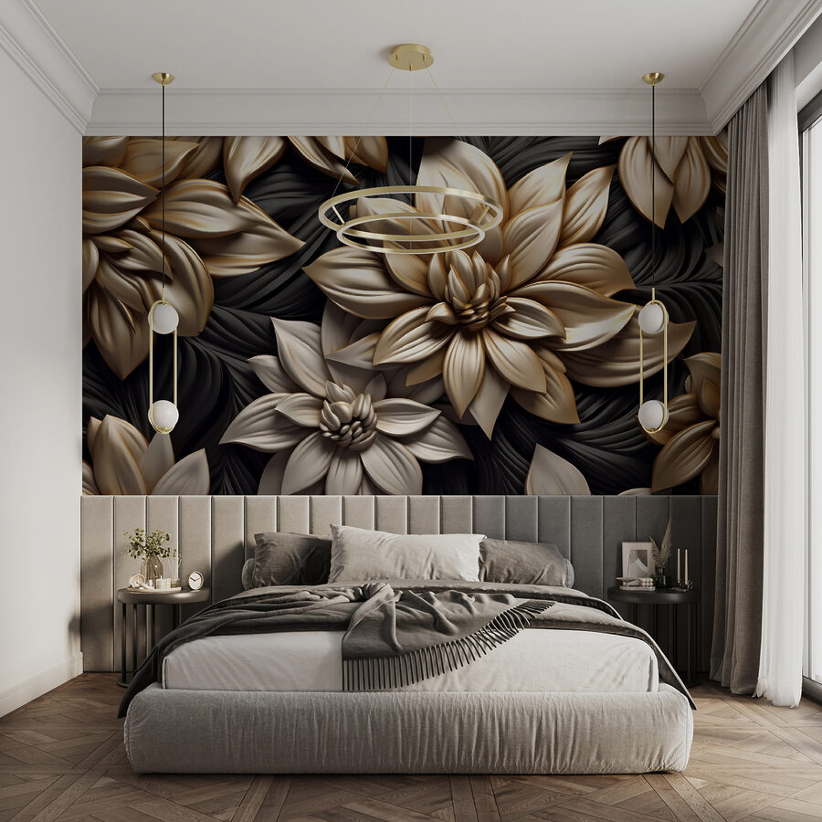 Elegant floral design on dark background