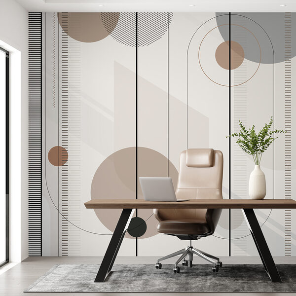 Abstract geometric shapes in soft tones. Abstract geometric shapes in soft tones.
