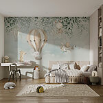 Wall murals Painting of animals flying in the sky