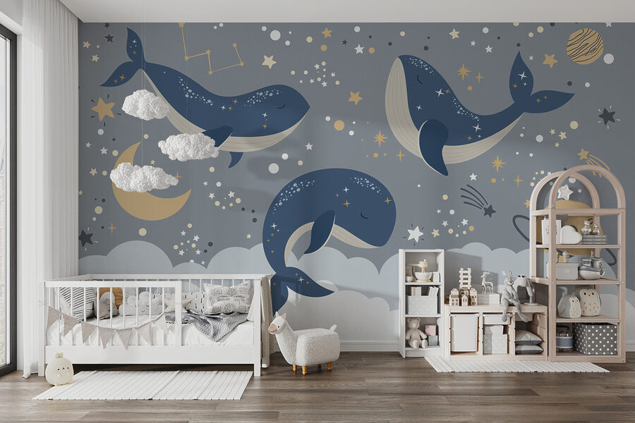 Wall murals Group of whales in the sky - Image 5
