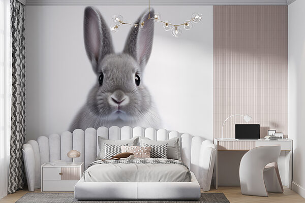 Cute rabbit with big expressive eyes. Cute rabbit with big expressive eyes.