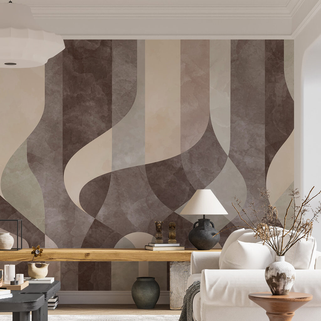 A brown and white striped pattern A brown and white striped pattern