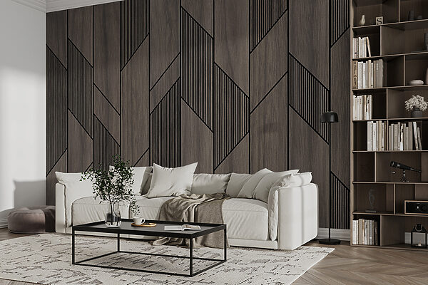 A wood paneling with black lines A wood paneling with black lines
