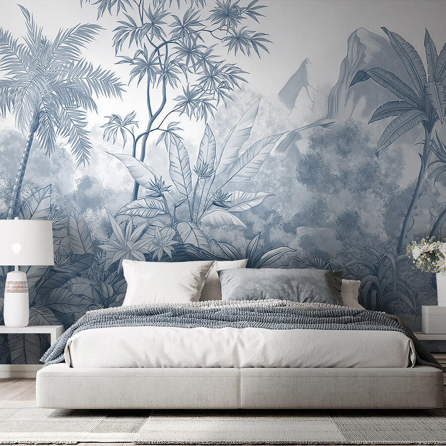 Wall murals A drawing of a forest - Image 2