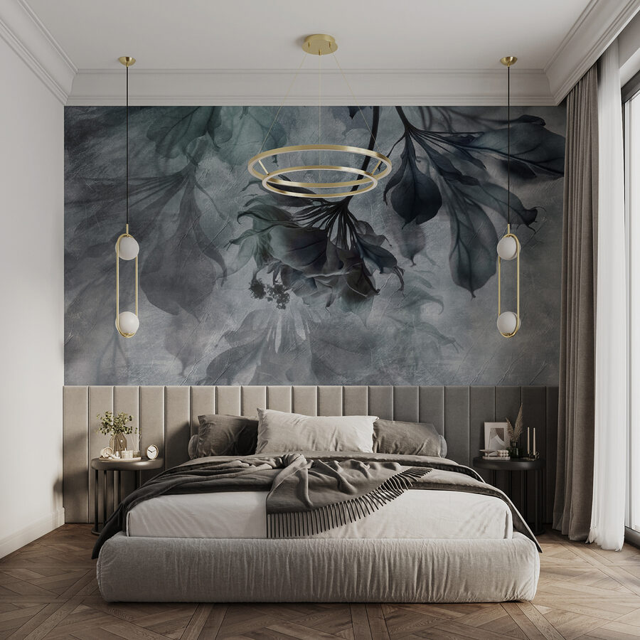 Delicate leaves in soft tones.
