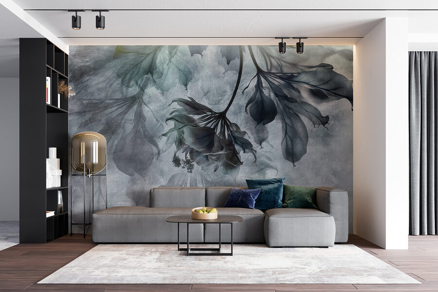 Delicate leaves in soft tones.