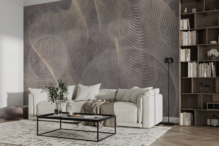Wall murals Elegant lines on textured background. - Image 5