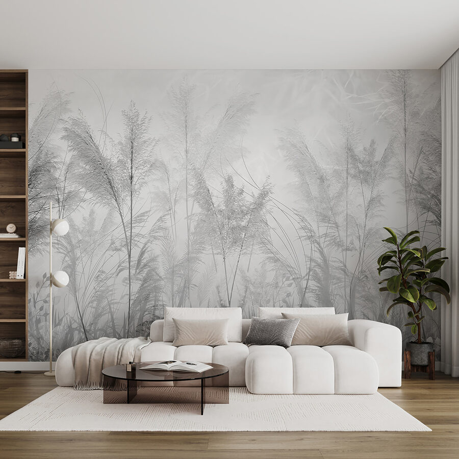 Wall murals A field of grass and flowers - Image 2