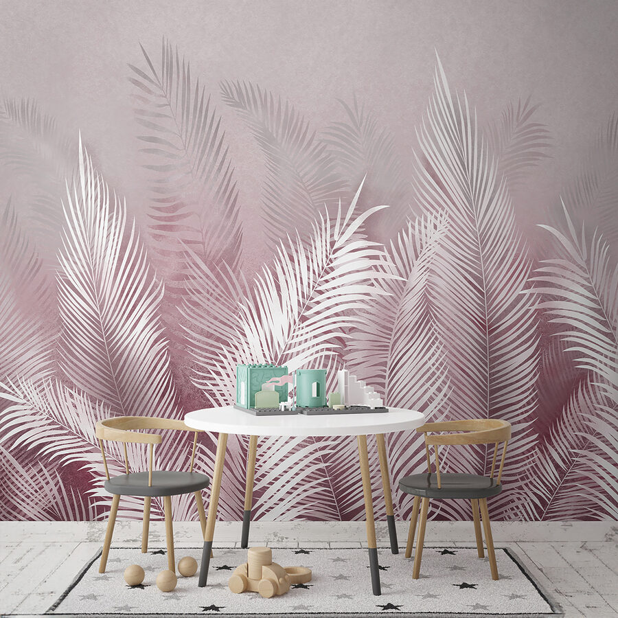 A white feathers on a pink background