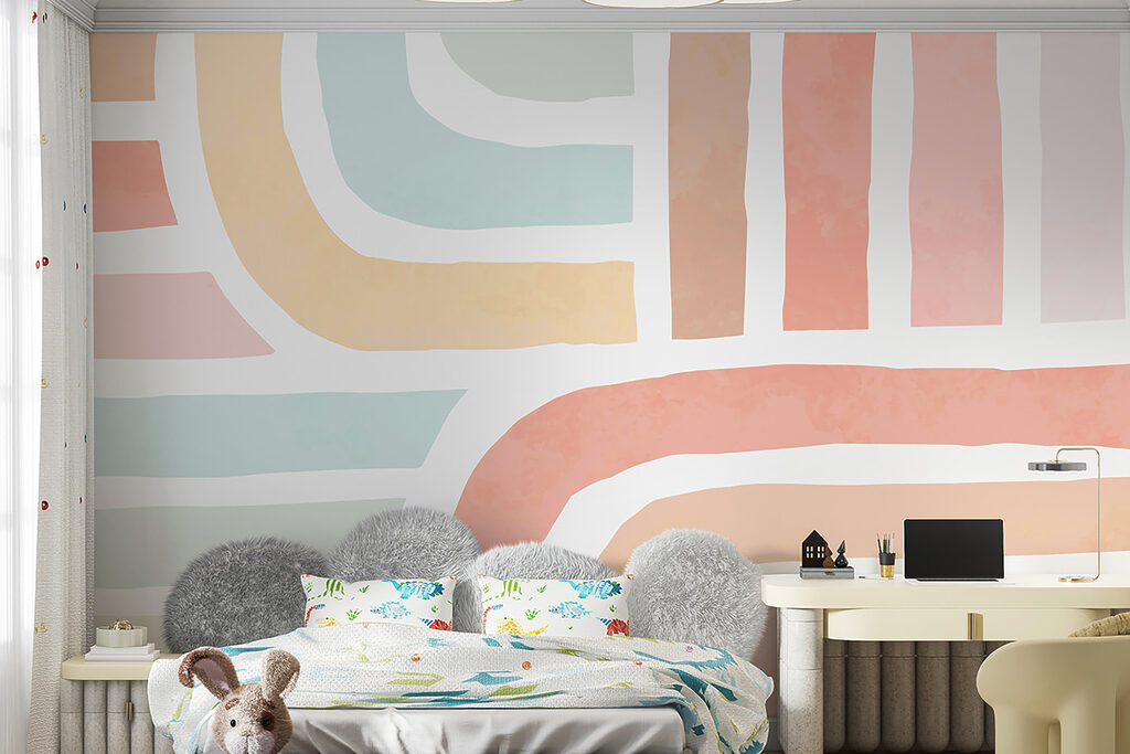 A colorful pattern with lines A colorful pattern with lines