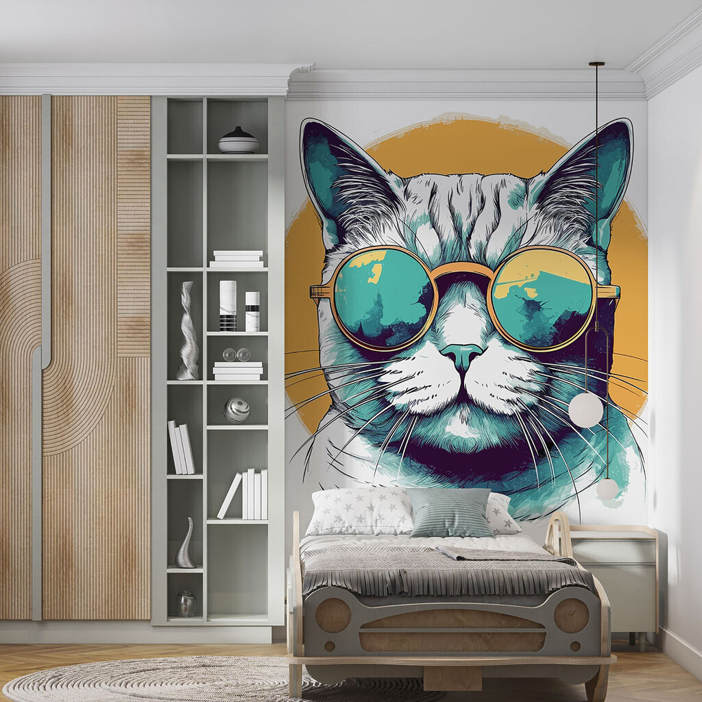 A cat wearing sunglasses A cat wearing sunglasses