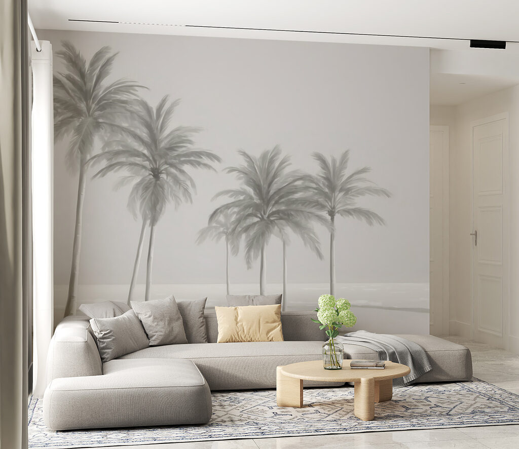 A group of palm trees on a beach A group of palm trees on a beach