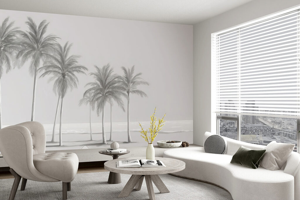 A group of palm trees on a beach A group of palm trees on a beach