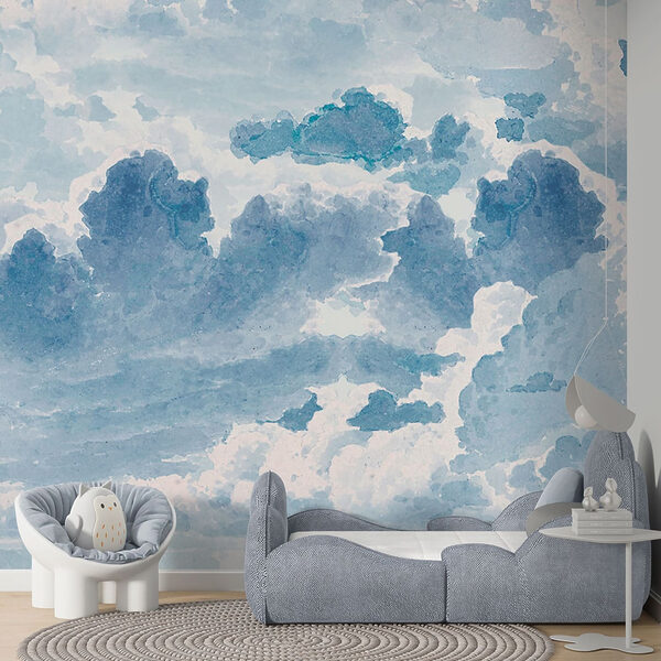 A blue and white sky with clouds A blue and white sky with clouds