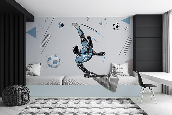 A football player kicking a ball A football player kicking a ball