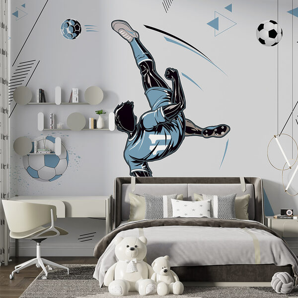 A football player kicking a ball A football player kicking a ball