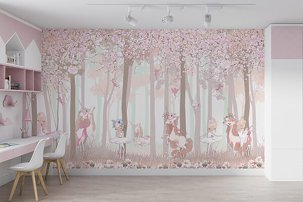 A wallpaper with a group of unicorns and fairies u98694pir3r 600x400 - A wallpaper with a group of unicorns and fairies