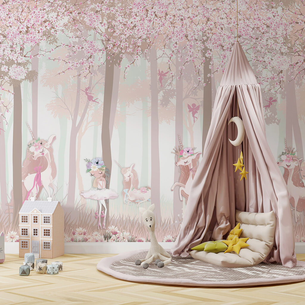 A wallpaper with a group of unicorns and fairies u98694pir3ms 1024x1024 - A wallpaper with a group of unicorns and fairies