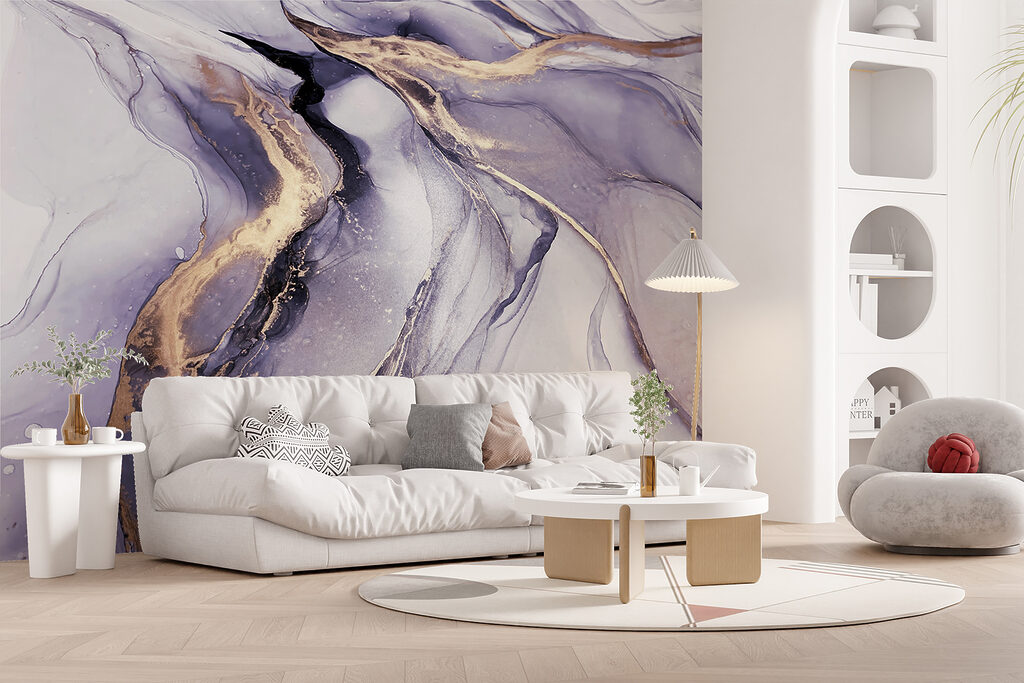 A close up of a painting