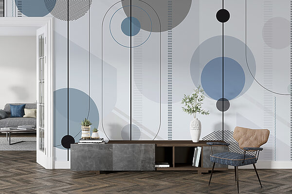 A grey and black circles and lines A grey and black circles and lines