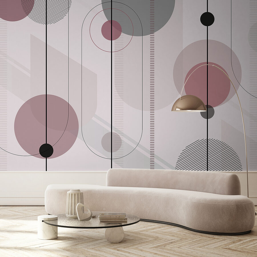 Wall murals Abstract shapes in soft color palette. - Image 2