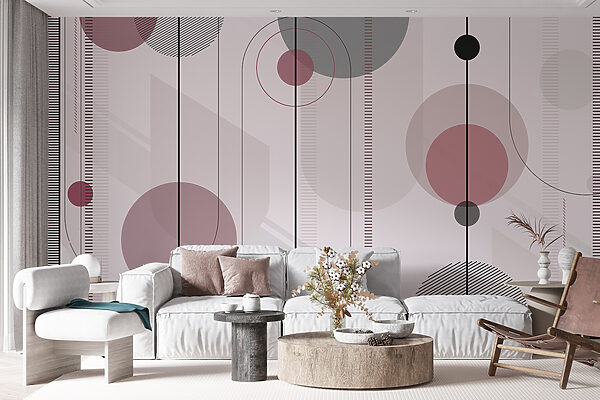 Abstract shapes in soft color palette. Abstract shapes in soft color palette.