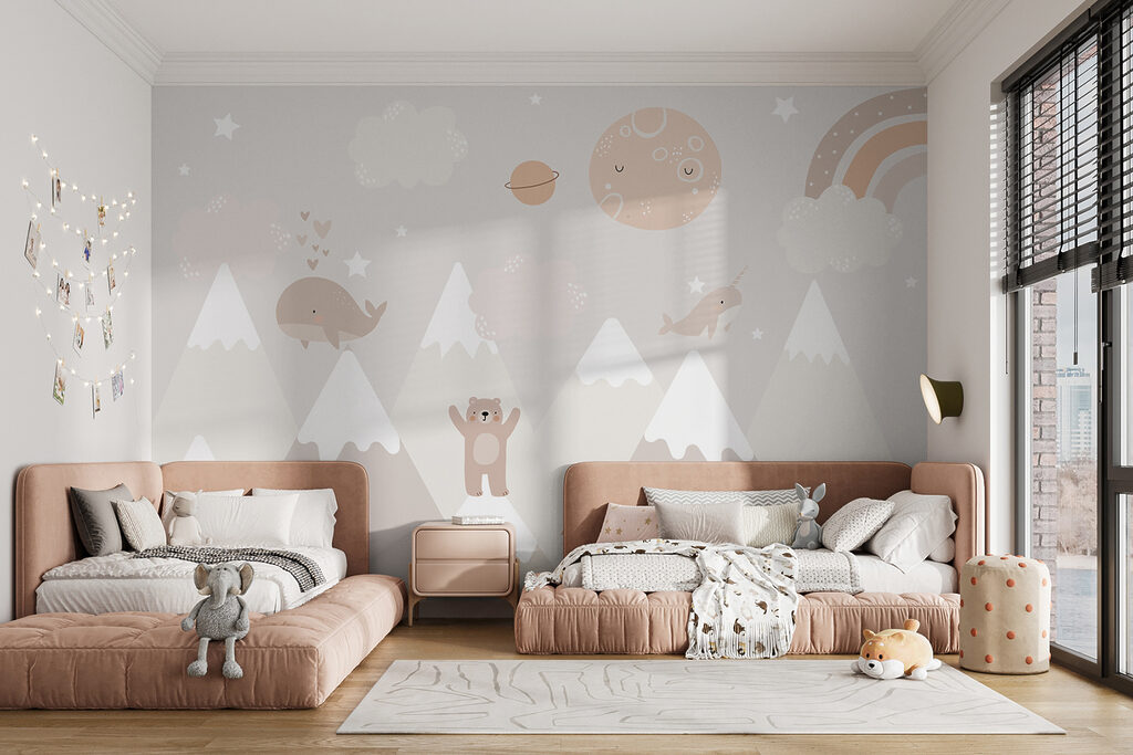 A wall mural of a cartoon landscape u99206pir16mr 1024x683 - A wall mural of a cartoon landscape