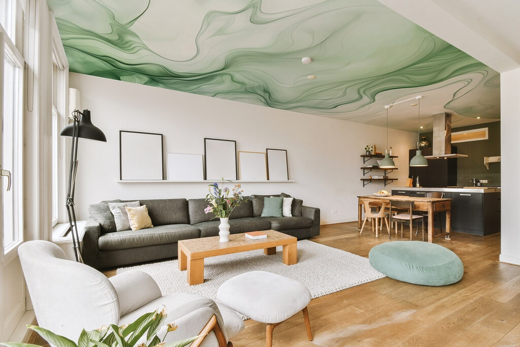 A green and white smoke A green and white smoke