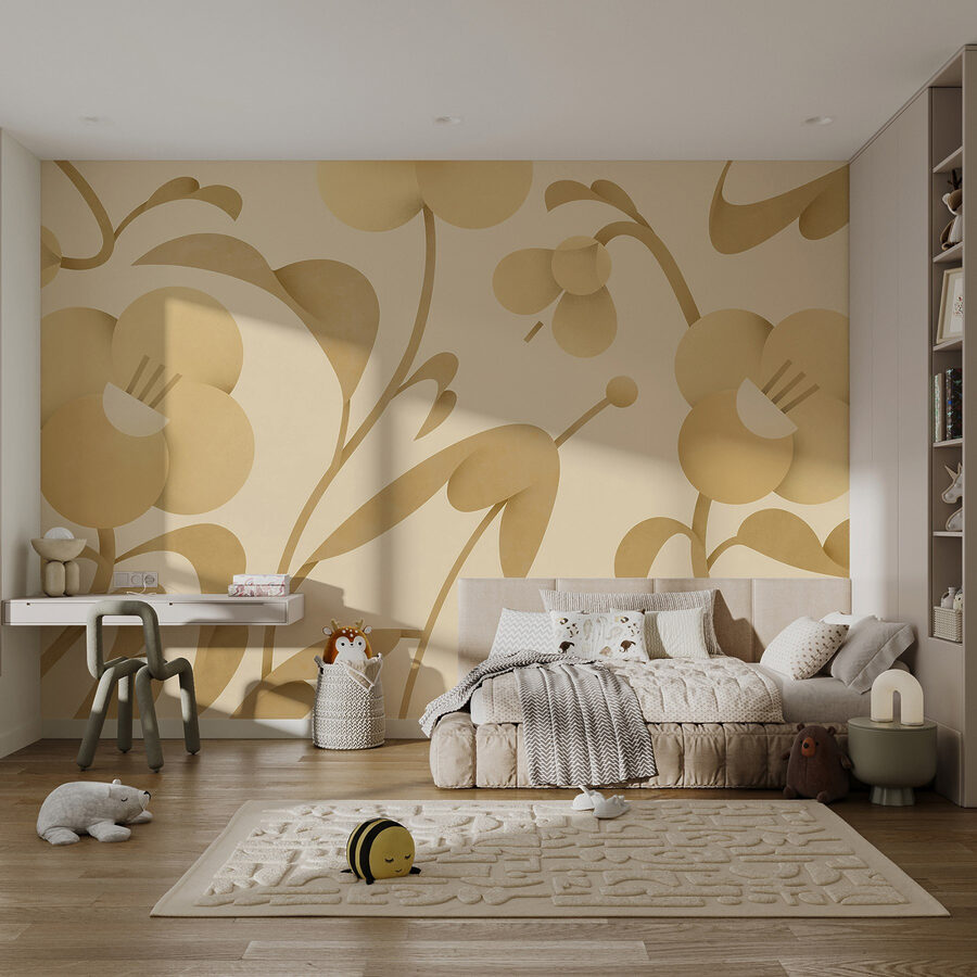 Elegant floral pattern on soft background.