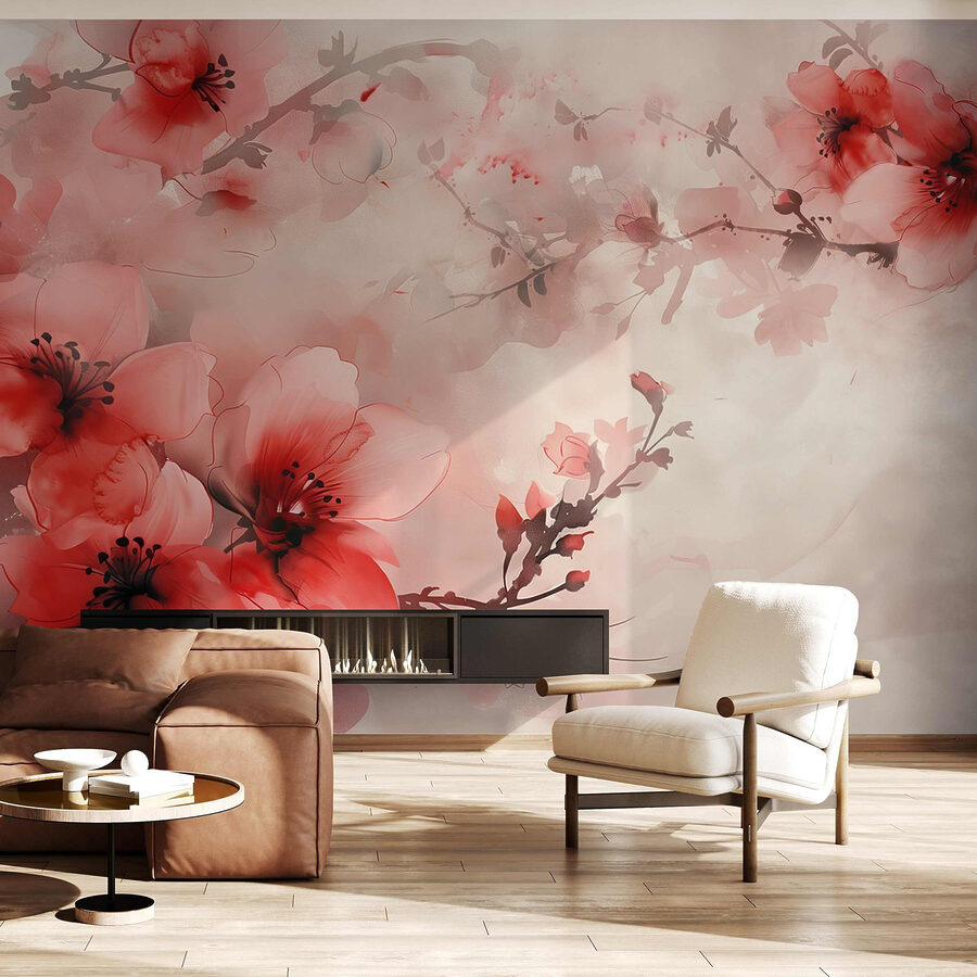 Delicate blooms in soft hues.