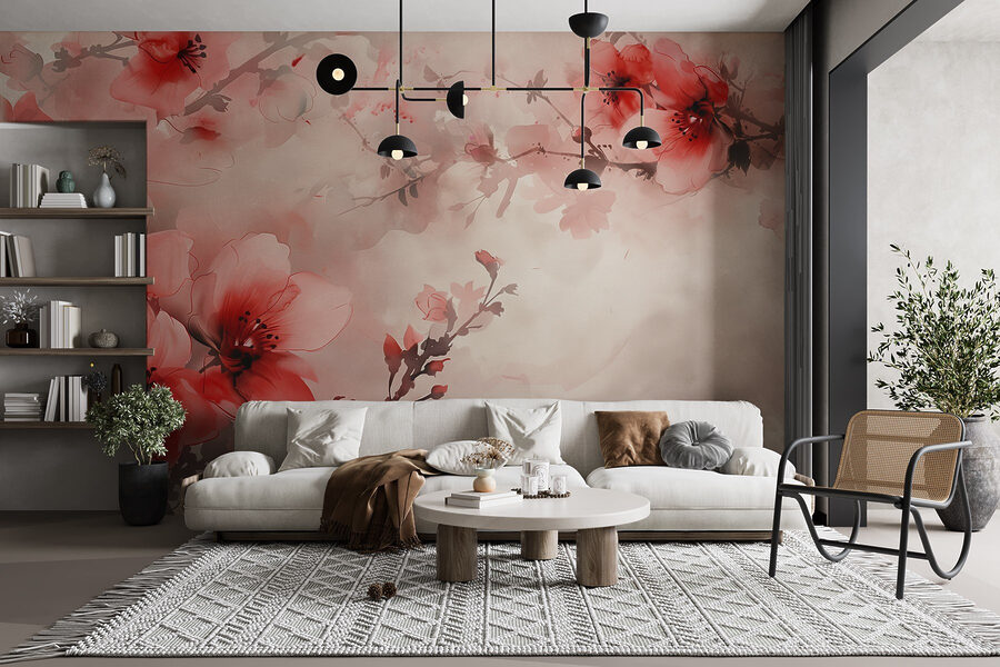 Delicate blooms in soft hues.