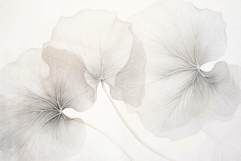 Delicate leaves in soft hues Delicate leaves in soft hues