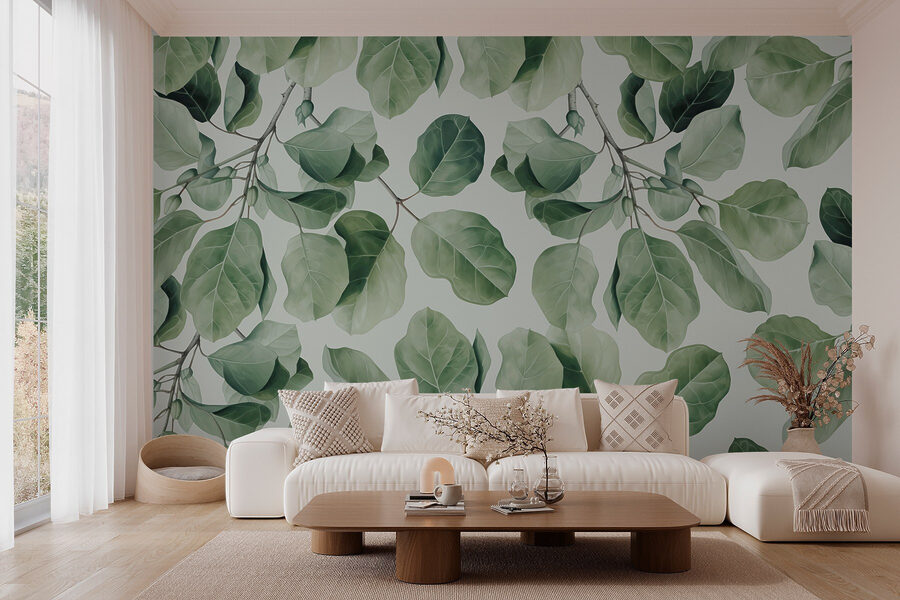 Nature’s vibrant green foliage pattern