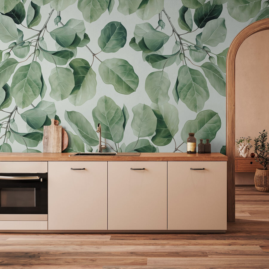 Nature’s vibrant green foliage pattern