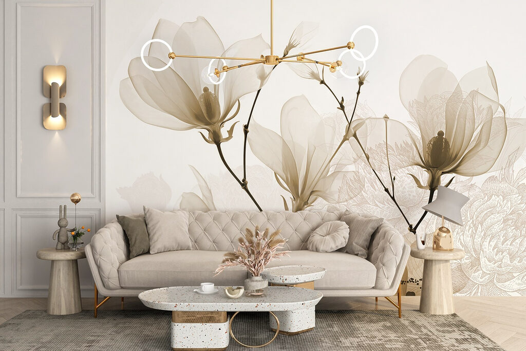 Delicate blooms in soft hues