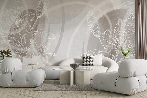 Soft blooms on a muted canvas Soft blooms on a muted canvas