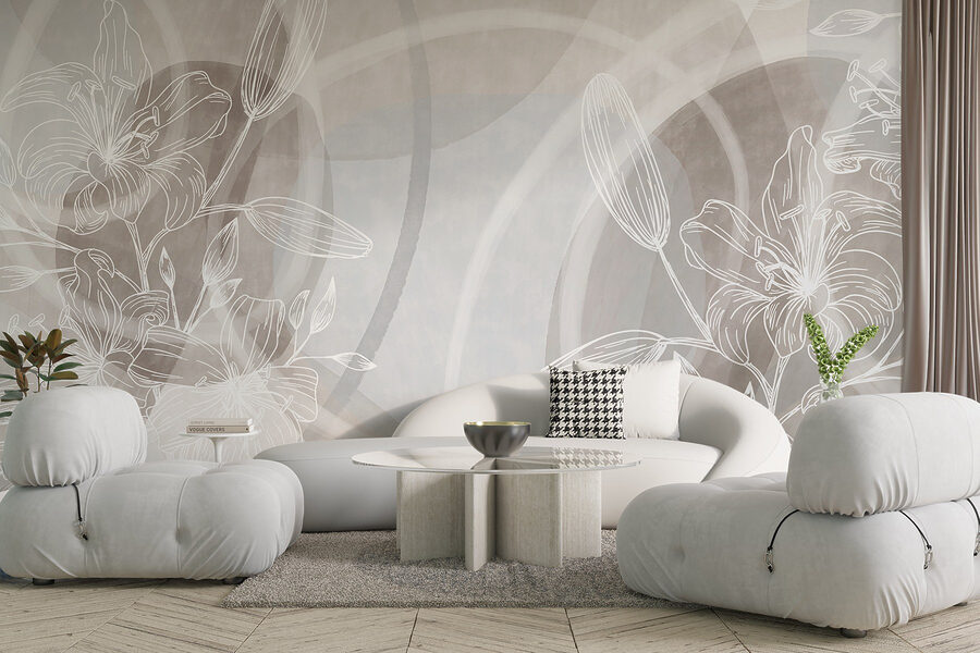 Soft blooms on a muted canvas Soft blooms on a muted canvas