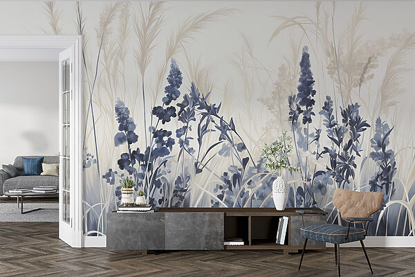 Painting of flowers and grass Painting of flowers and grass