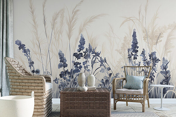 Painting of flowers and grass Painting of flowers and grass
