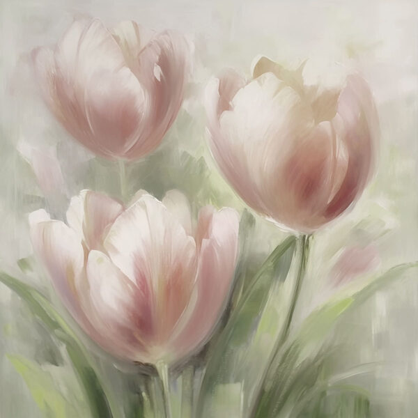Painting of pink flowers Painting of pink flowers