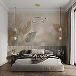 Wall murals Translucent leaves in soft hues