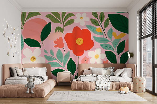Pattern of flowers and leaves Pattern of flowers and leaves