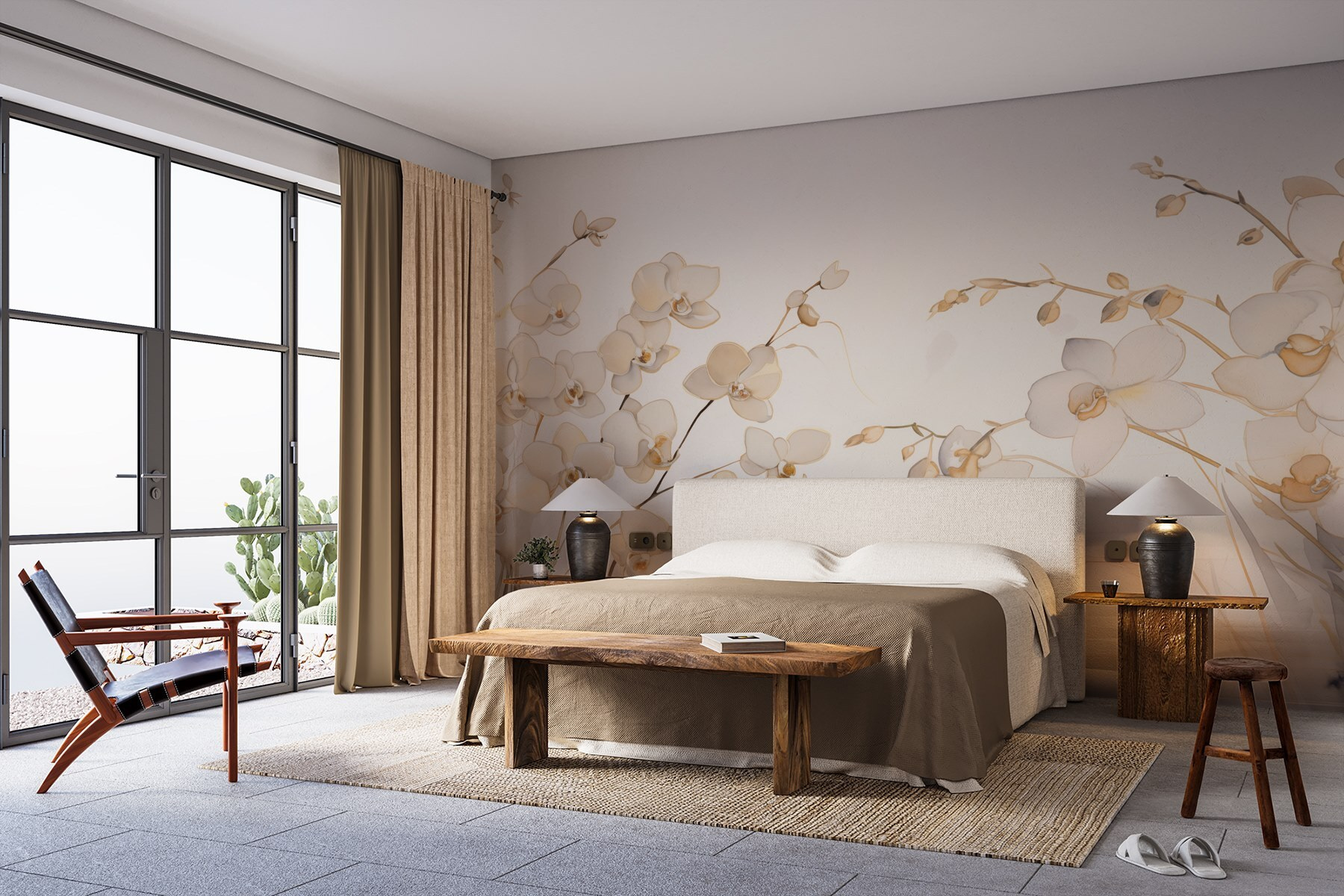 Painting of white flowers