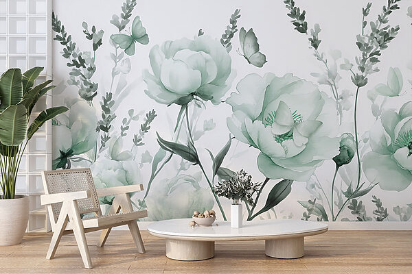 Delicate blooms in soft green hues Delicate blooms in soft green hues
