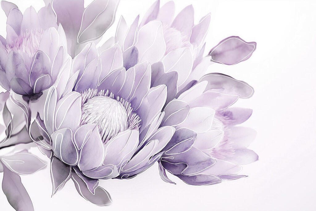 Delicate blooms in soft hues Delicate blooms in soft hues