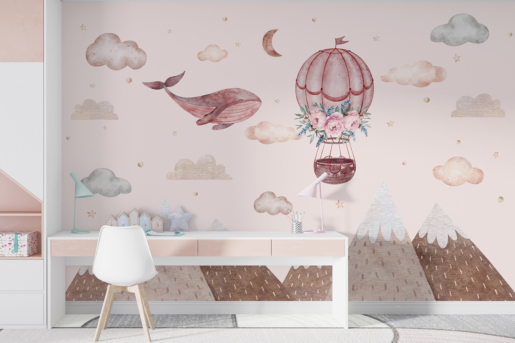 Whale and a hot air balloon Whale and a hot air balloon